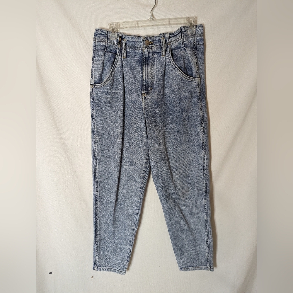Lee Women’s High Rise Tapered Mom Jeans Size 30 Light Acid Wash Vintage Style